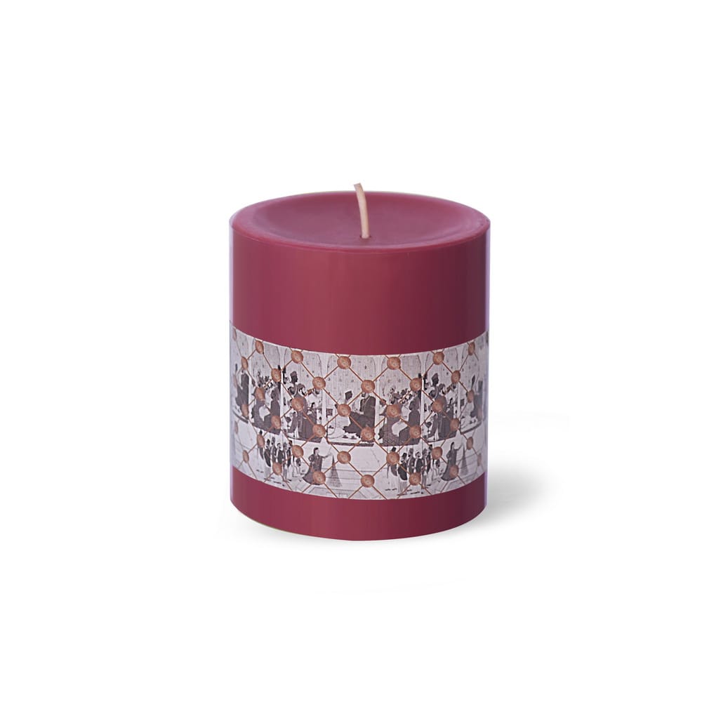 Mughal Coins Pillar Candle - Passion Scented