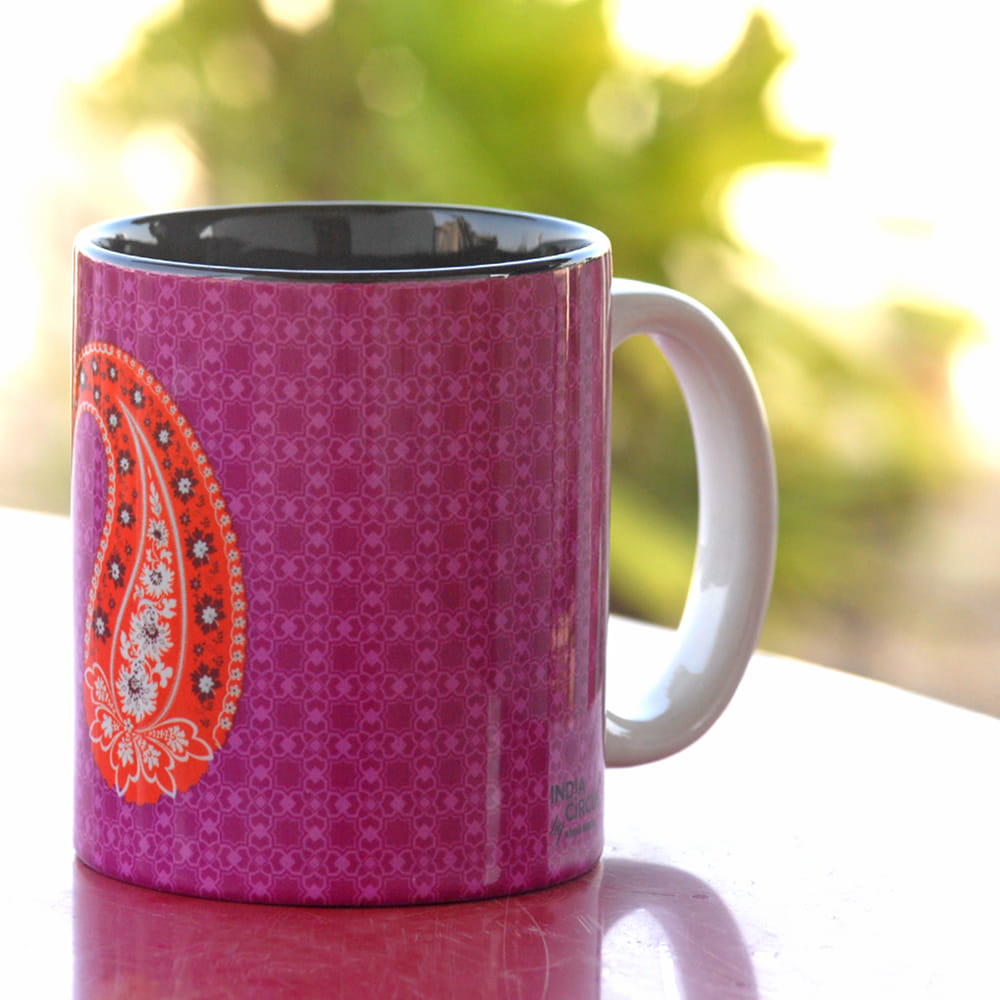 Orange Paisley Coffee Mug