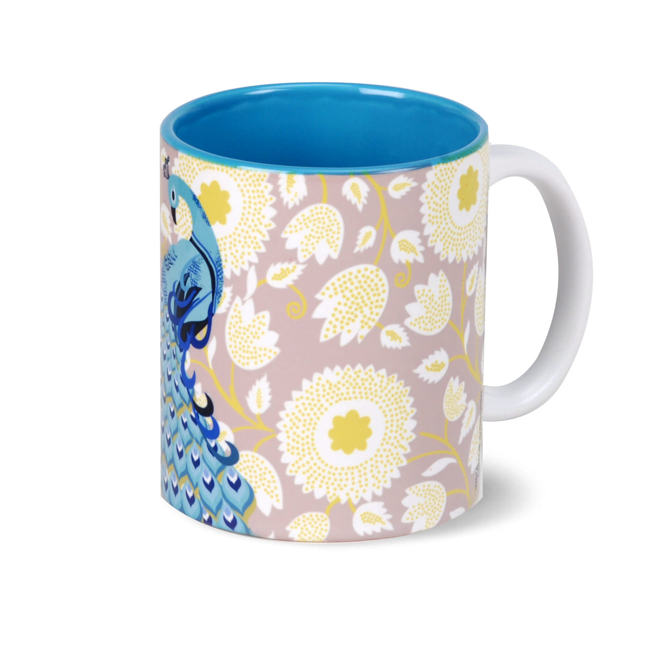 Floral Peacock Dance Coffee Mug
