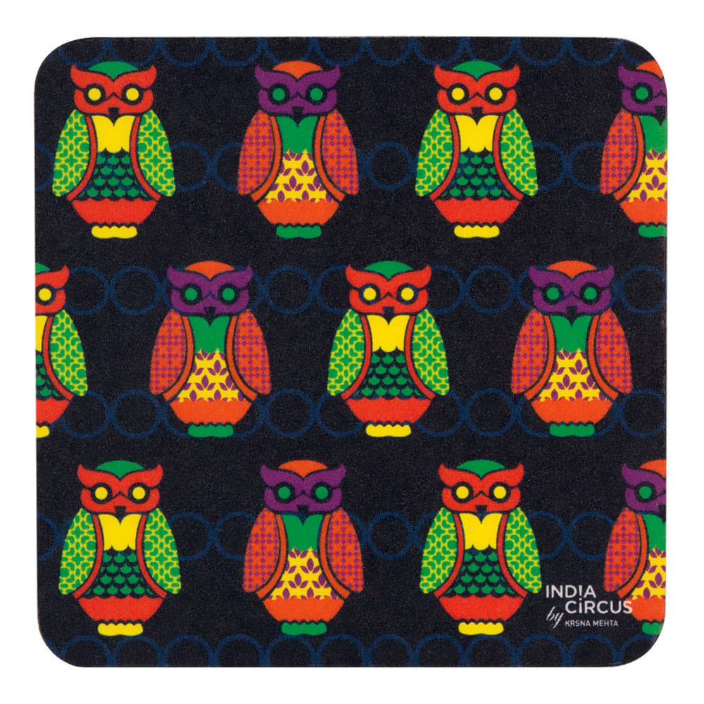 Parliament of Owls Rubber Coaster - (Set of 6)
