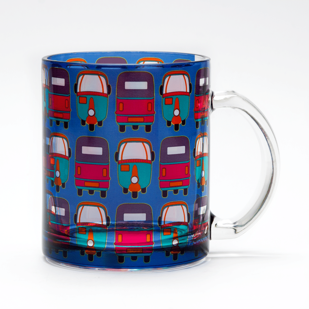 Rickshaw Masti Glass Mug