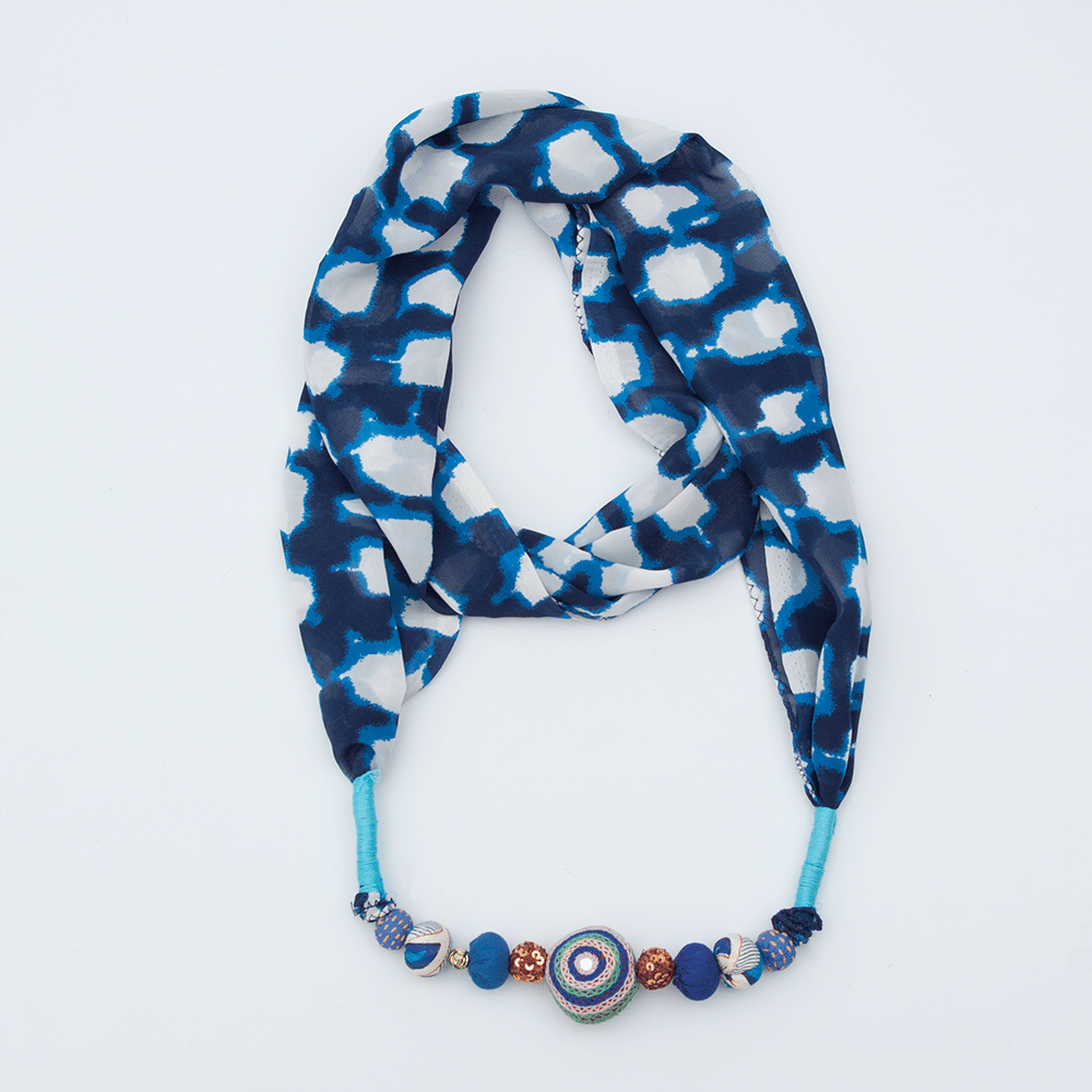 Blue Jeweled Stole