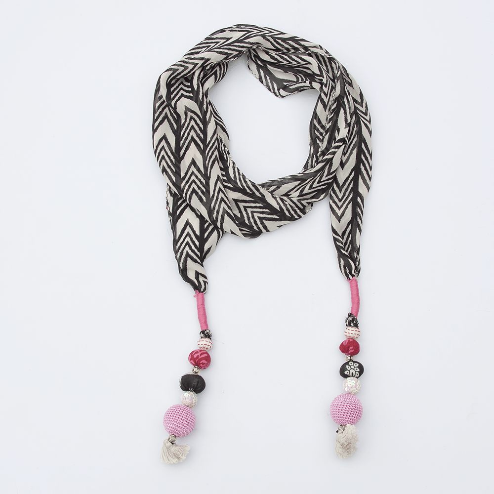 Black Aztec Jeweled Stole