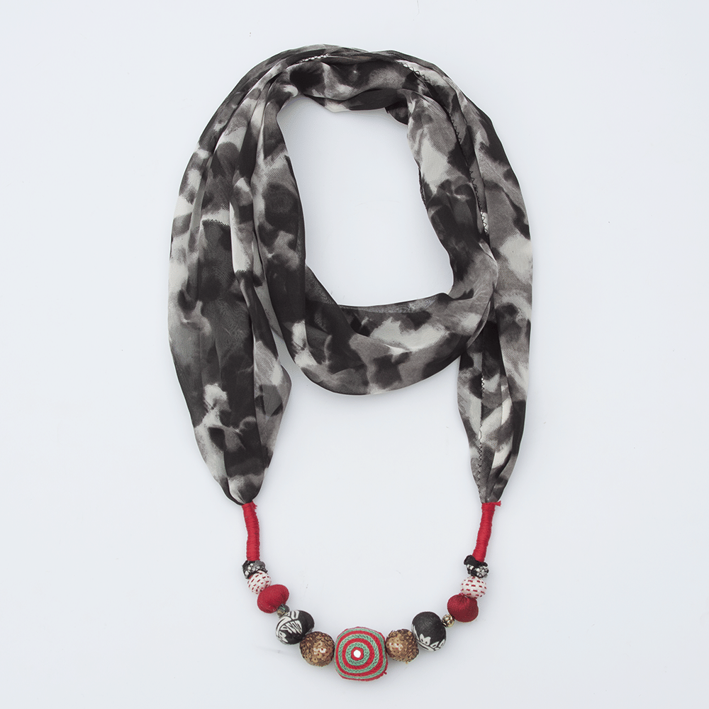 Grey Jeweled Stole