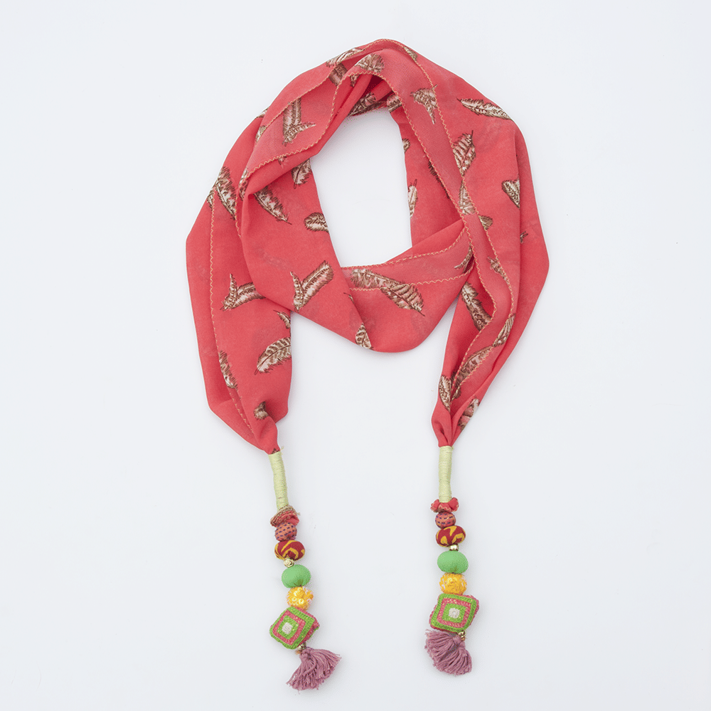 Orange Jeweled Stole