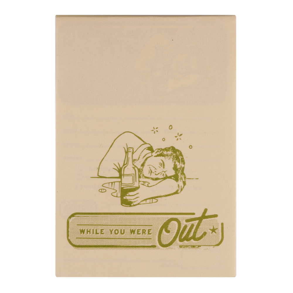 The Green while you were out memo pad