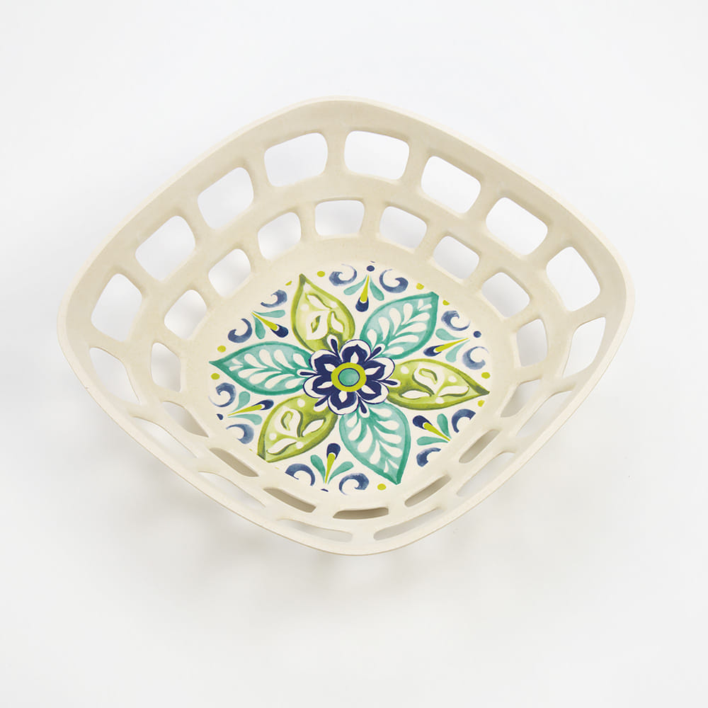 Mediterranean Small Bamboo Fruit Bowl