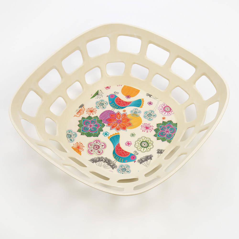 Garden of Eden Large Bamboo Fruit Bowl