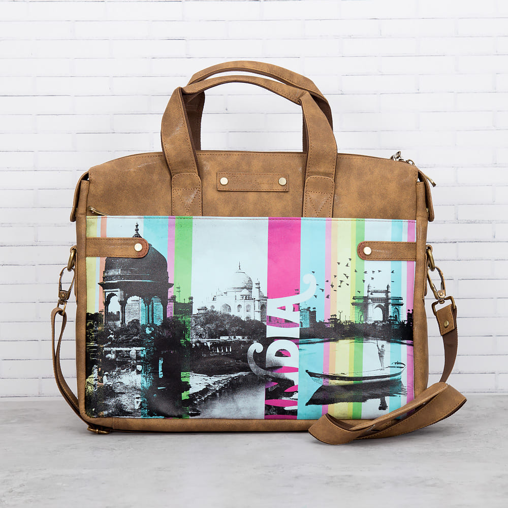 Strokes of India Briefcase Bag