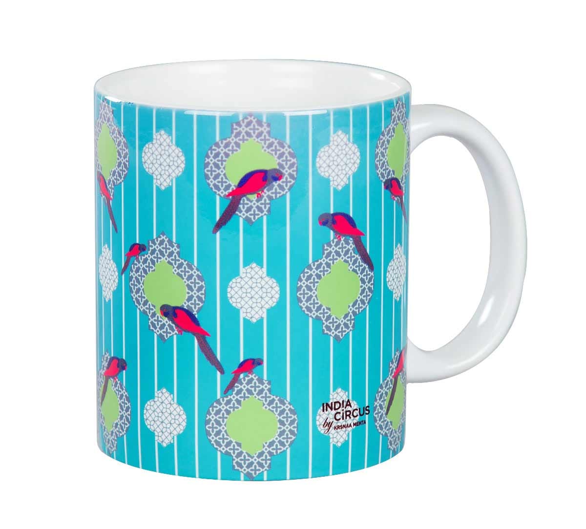 Peeking Parrots Carolina Blue Mug