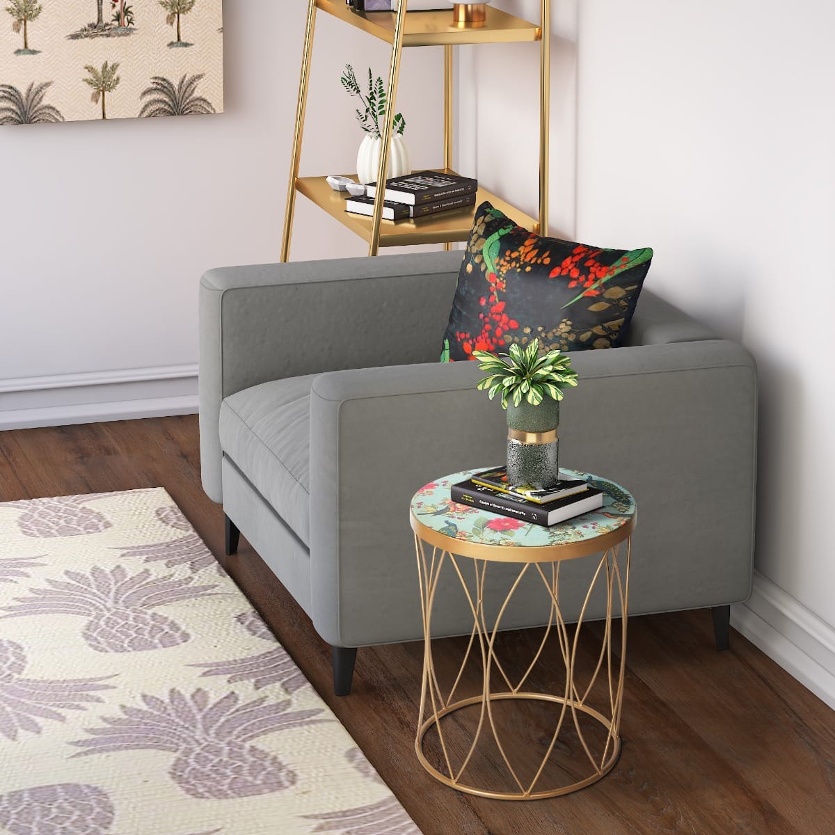 Feathered Garden Side Table