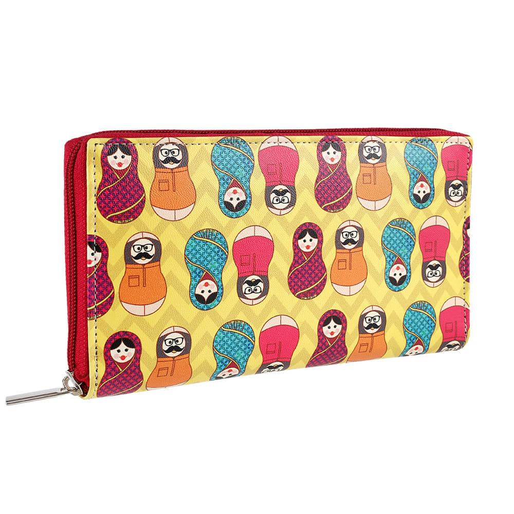 Desi Matryoshka Dolls Zipper Wallet