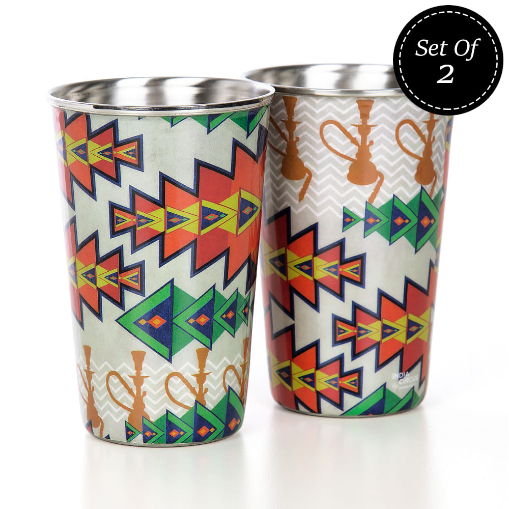 Sheesha Spirits Steel Tumbler (Set of 2)