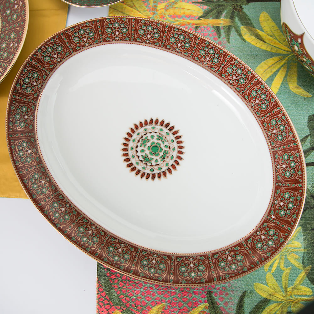 Flower Diamonds Rice Plate