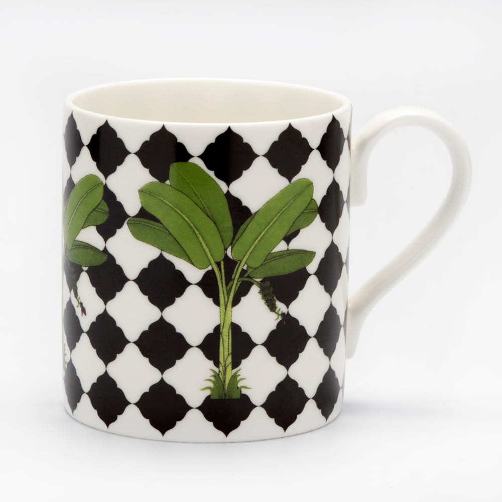 Banana Chequered Leaf Coffee Mug