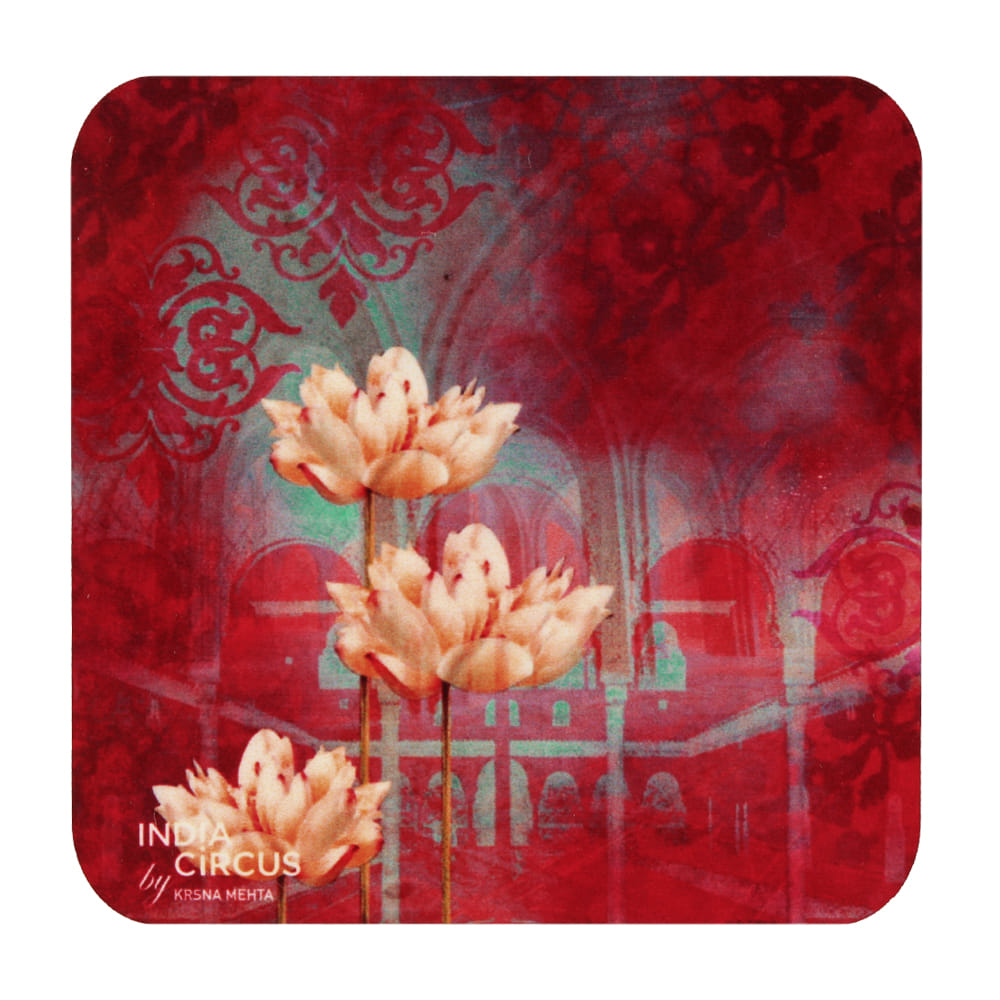 Blissful Lotus MDF Coasters - (Set of 6)