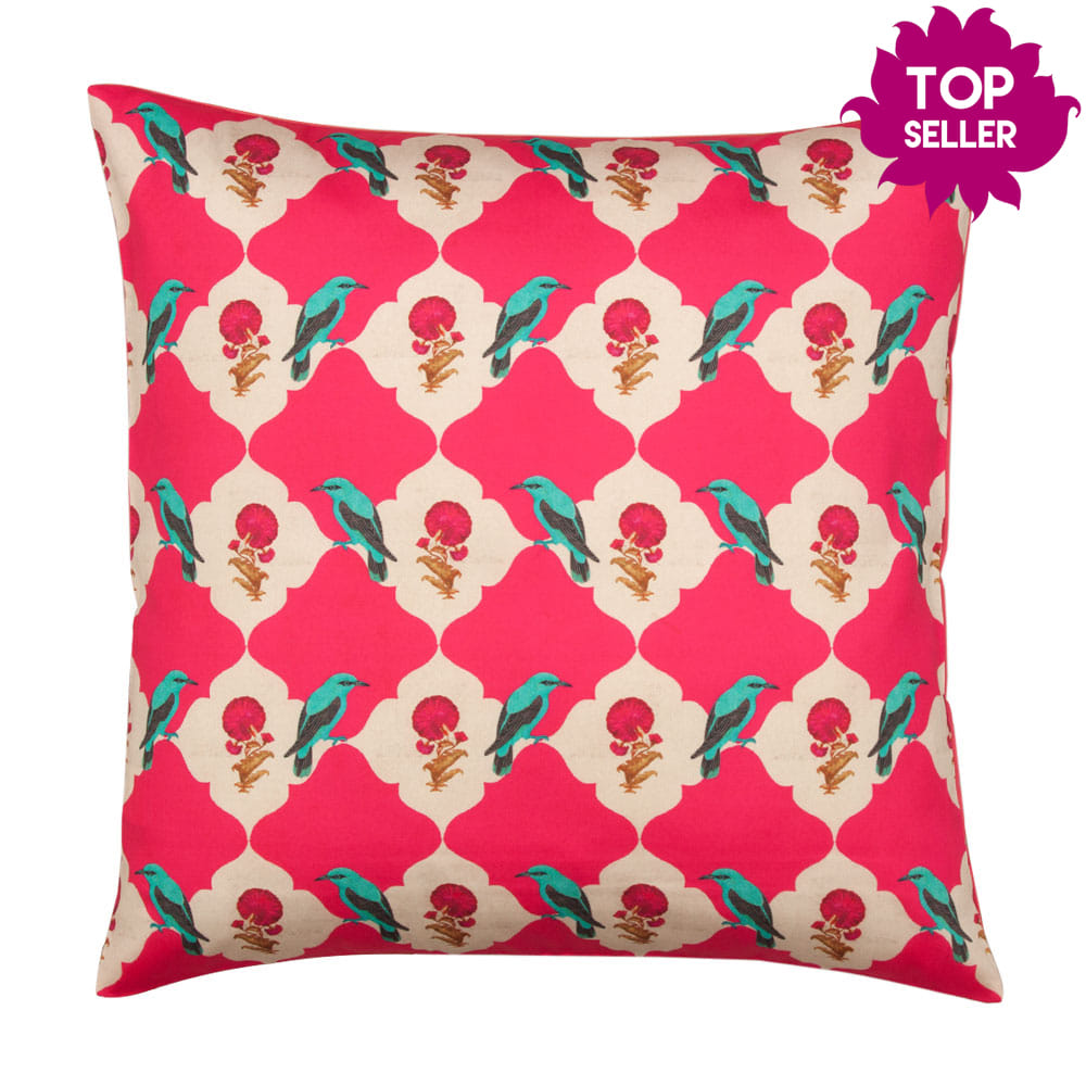 Interlaced Bouquet Poly Taf Silk Cushion Cover