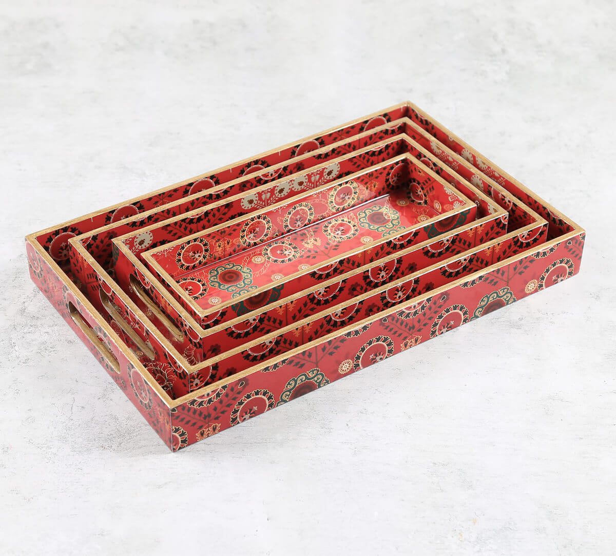Raceme Rosettes MDF Rectangle Tray