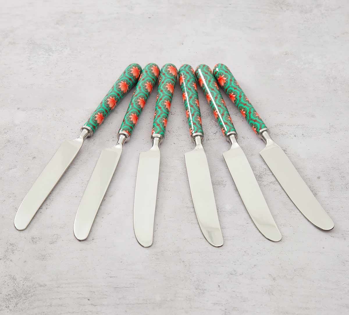 Abstract Lotus Reiteration Butter Knife Set of 6