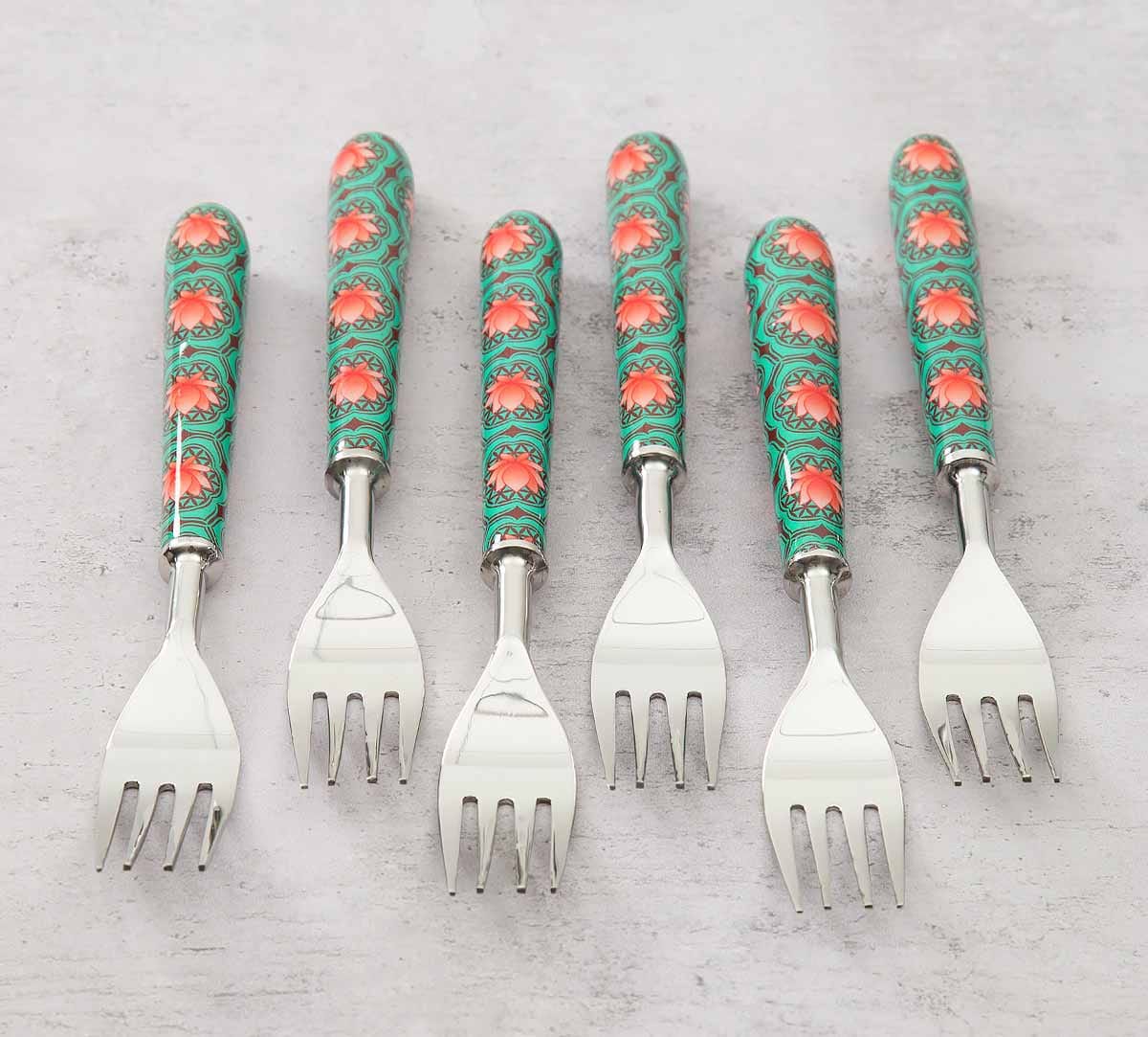 Abstract Lotus Reiteration Table Fork Set of 6