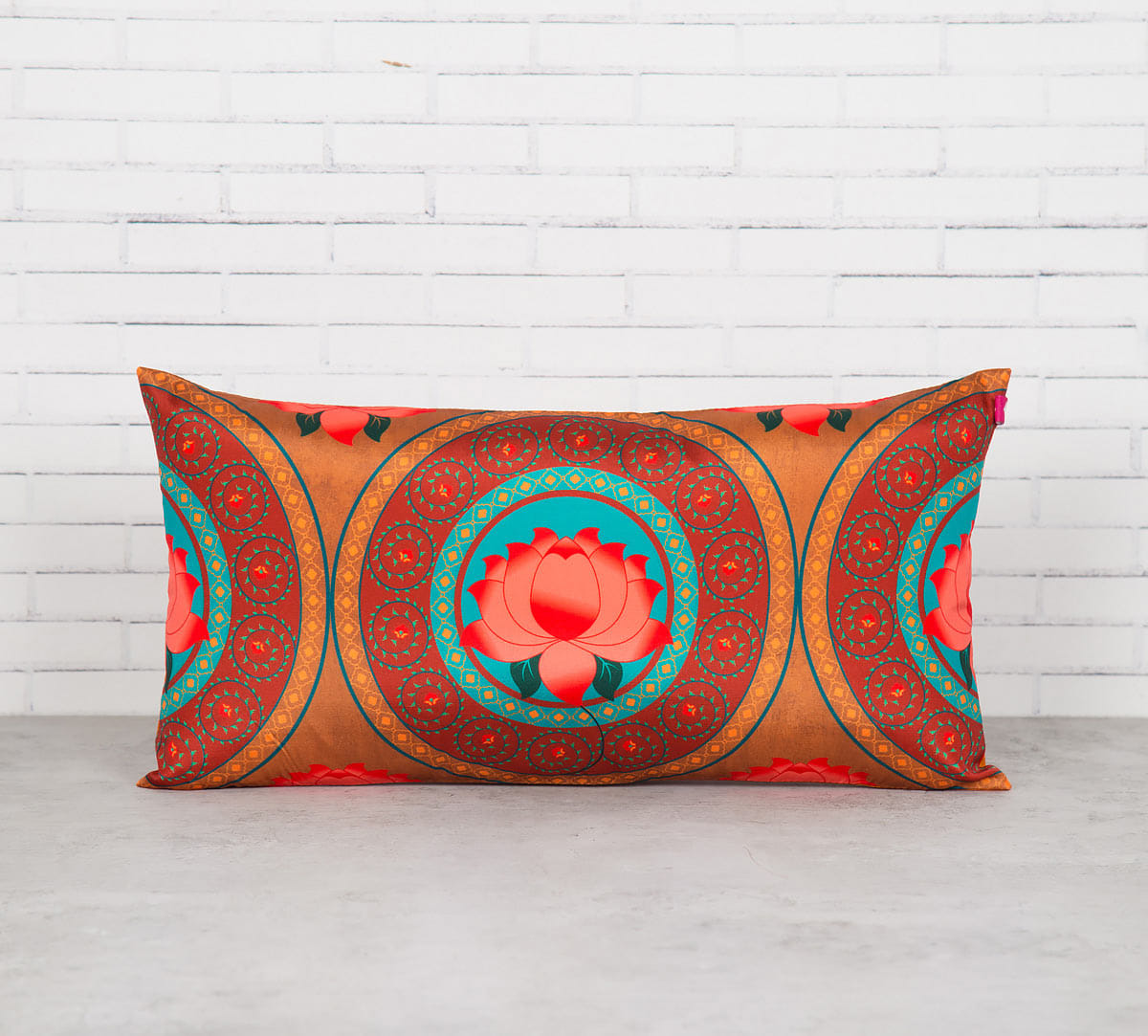 Amber Platter Symmetry 16" x 8" Blended Taf Silk Cushion Cover
