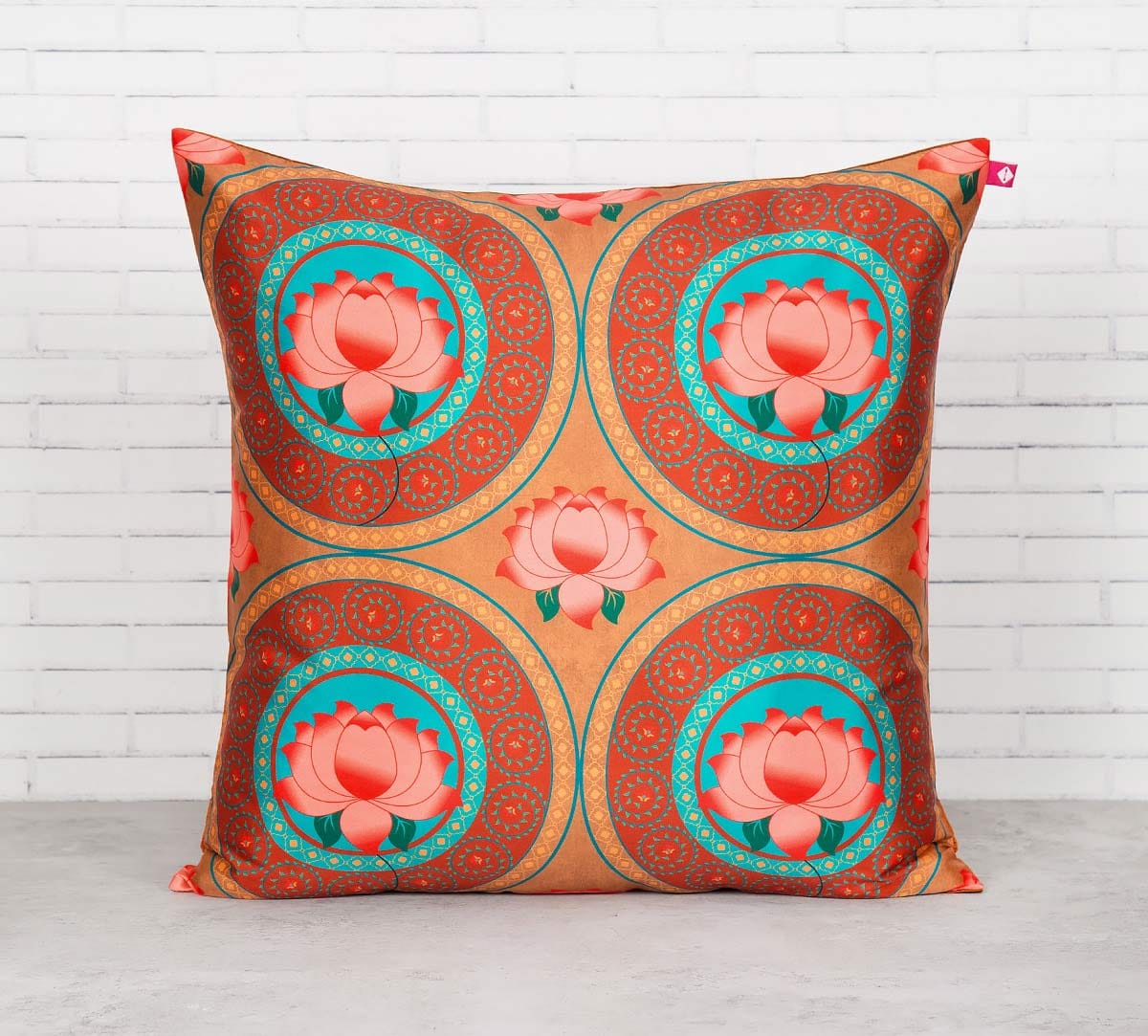 Amber Platter Symmetry Blended Taf Silk Cushion Cover