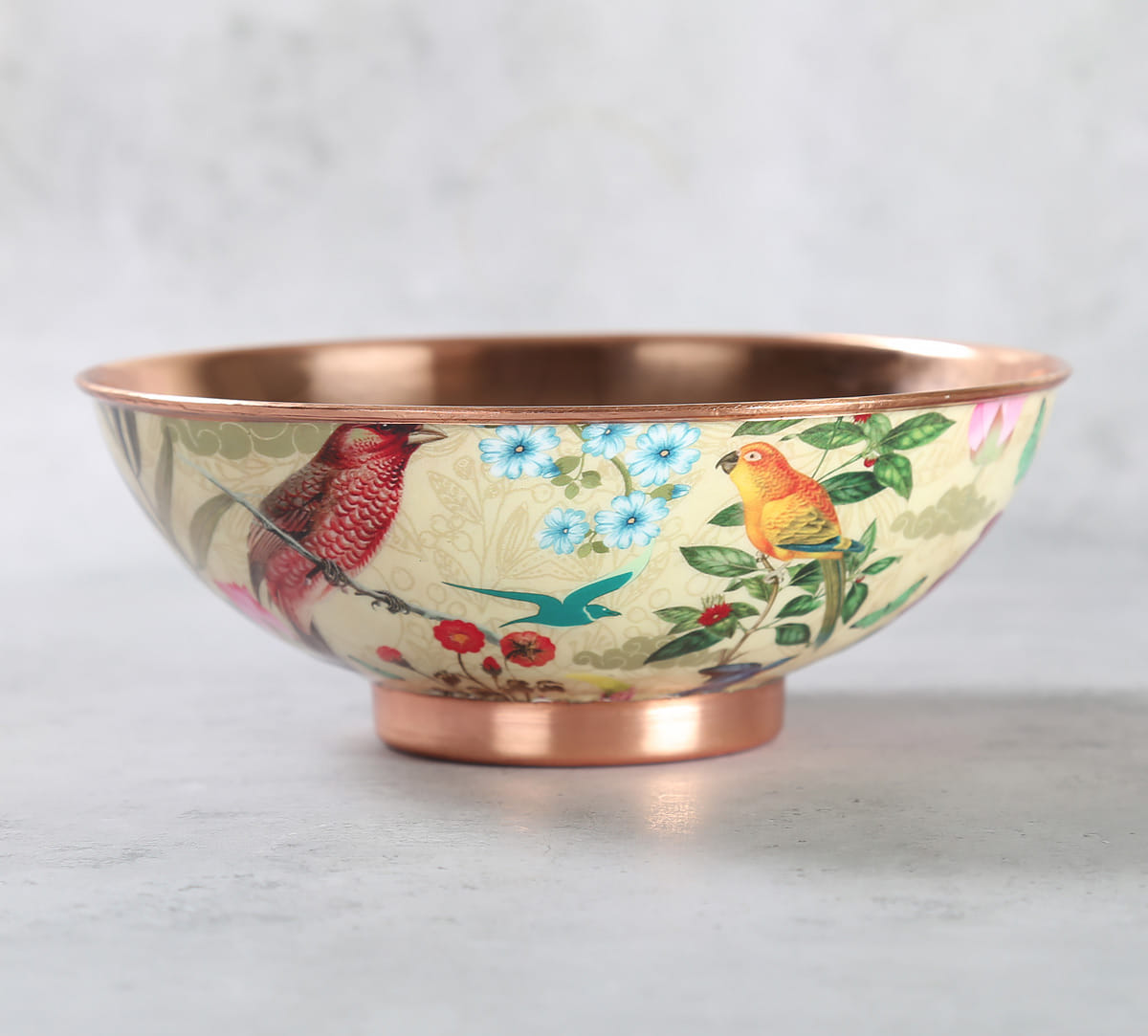Bird Land Copper Bowl