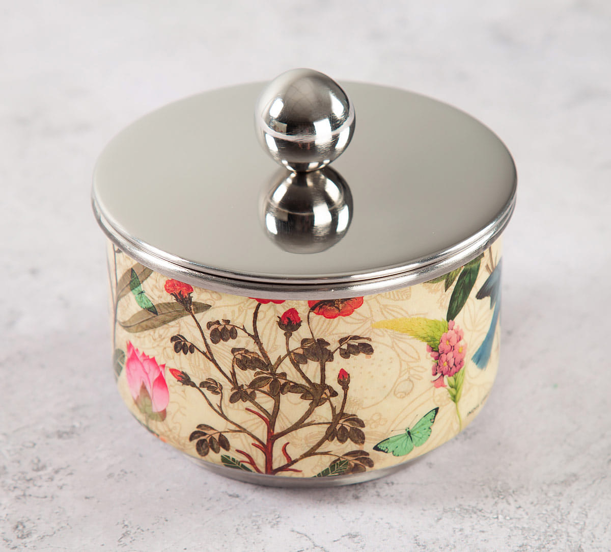 Bird Land Steel Bowl with Lid