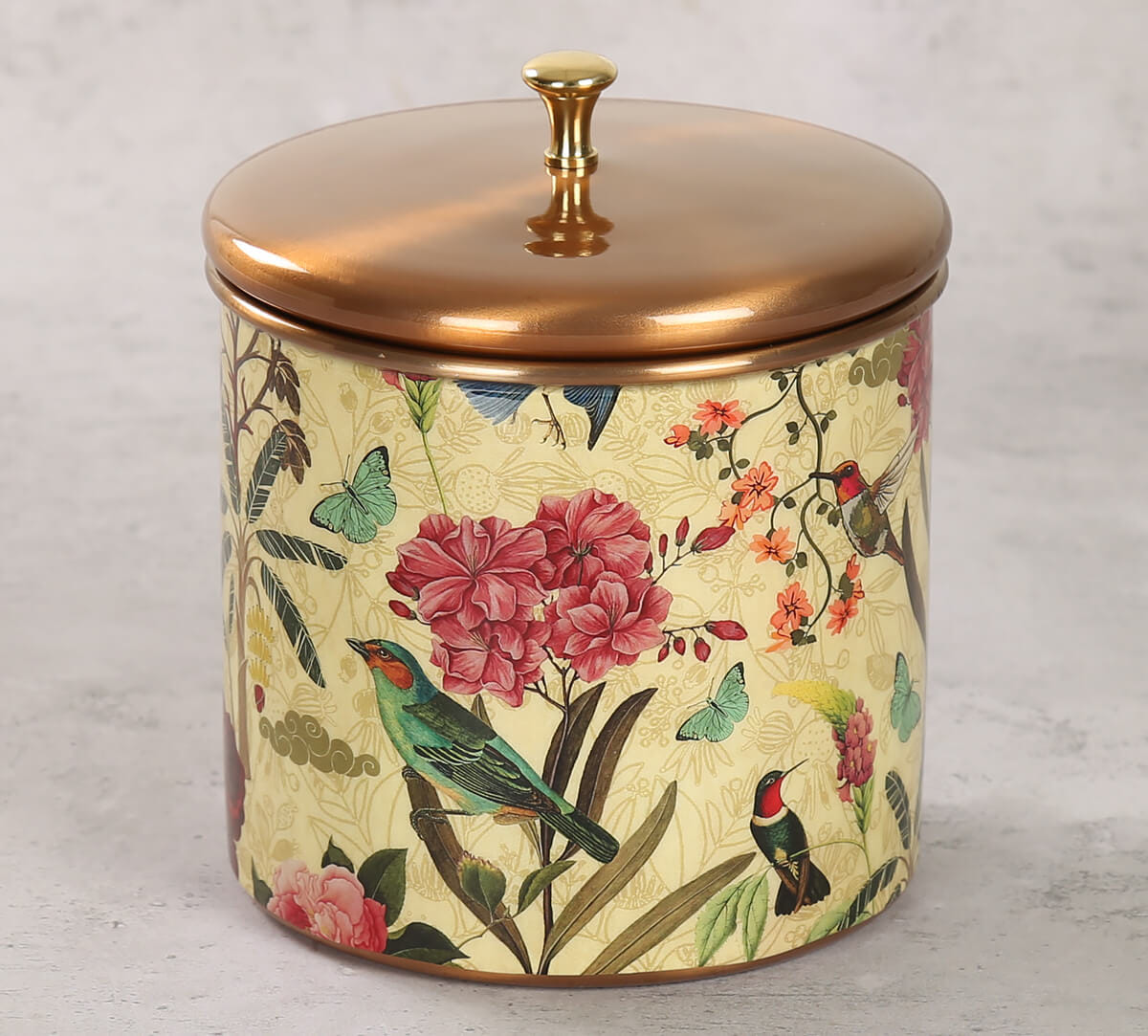 Bird Land Steel Storage Jar