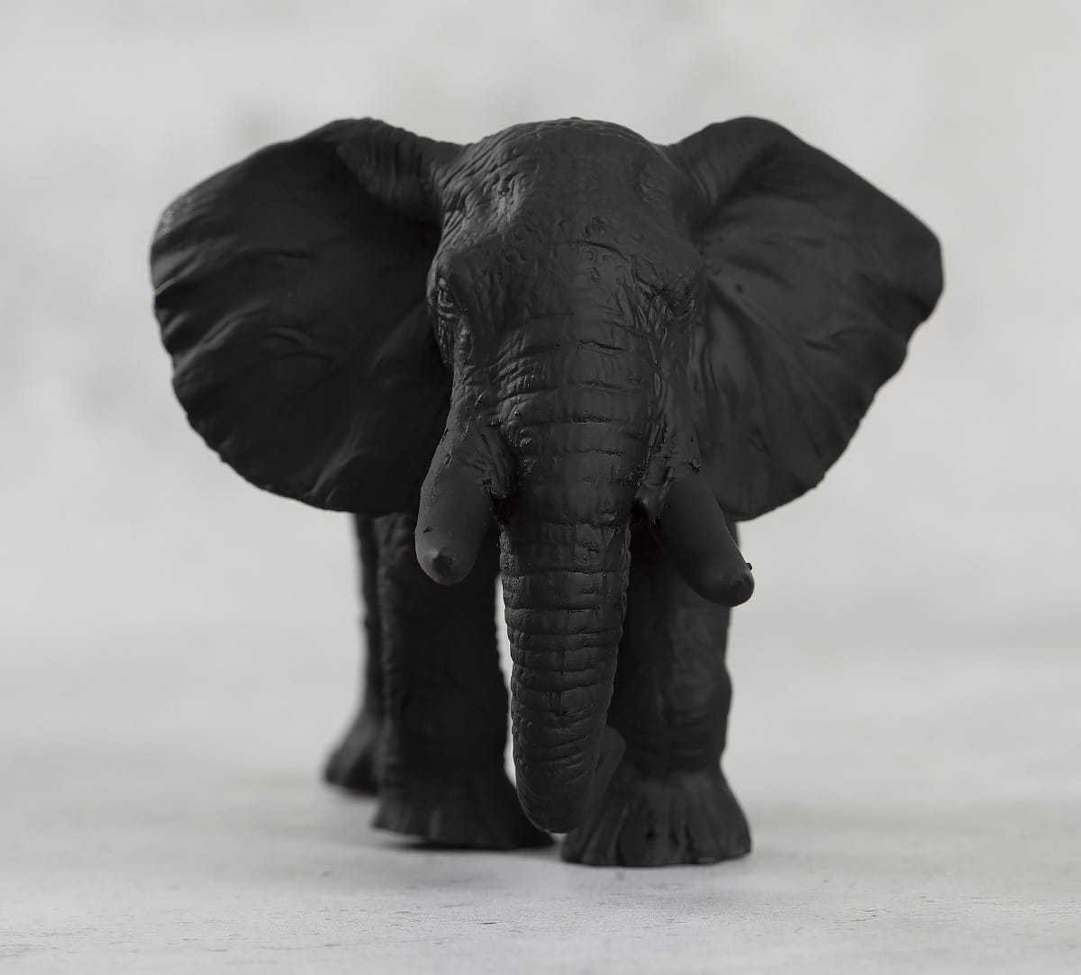 Black Baby Elephant Figurine
