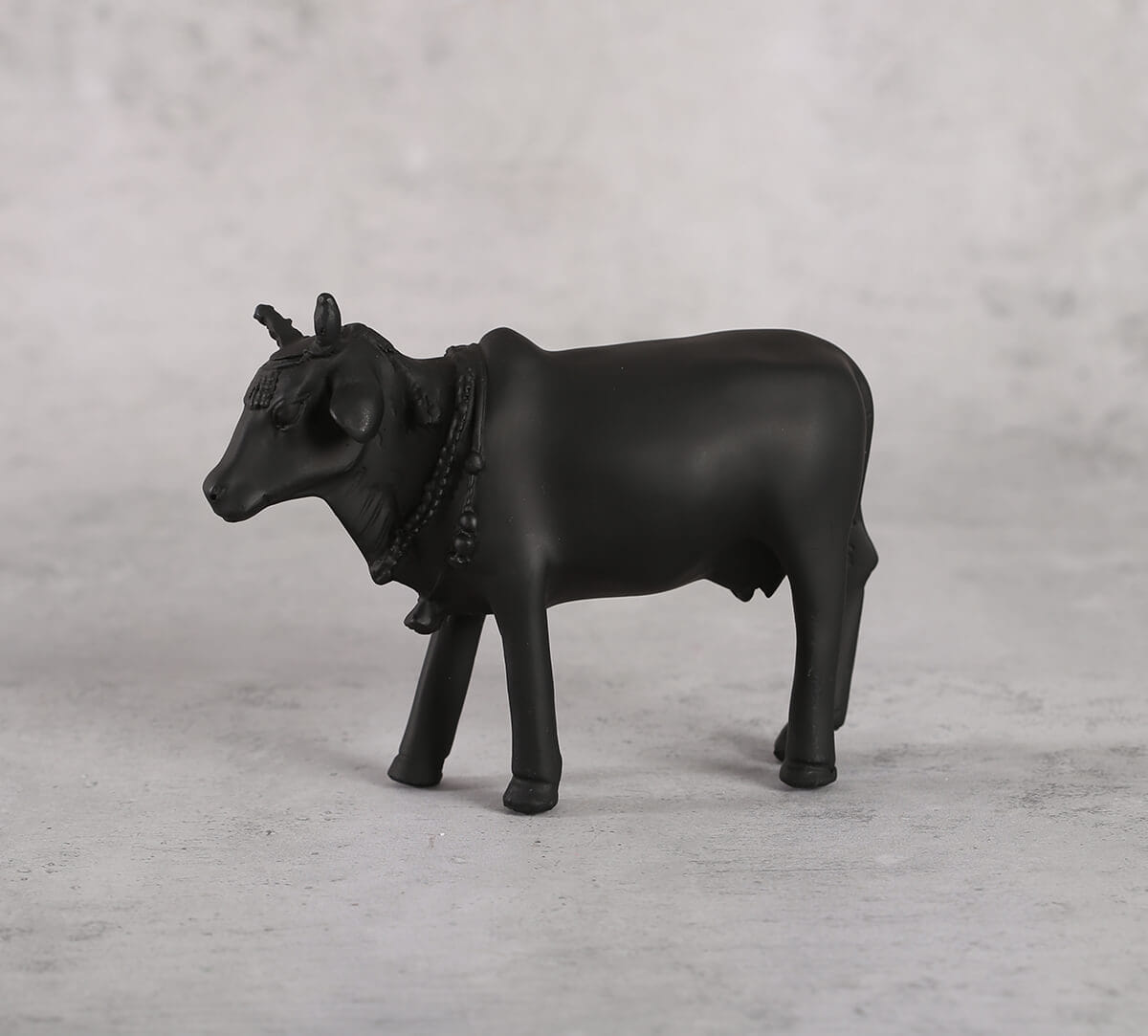 Black Beauty Cow Figurine