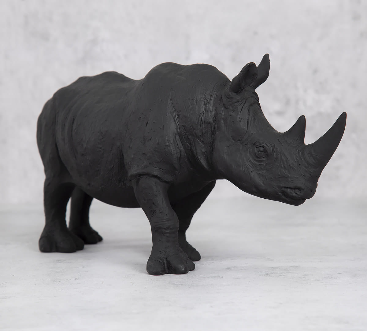 Black Rhino Calf Figurine