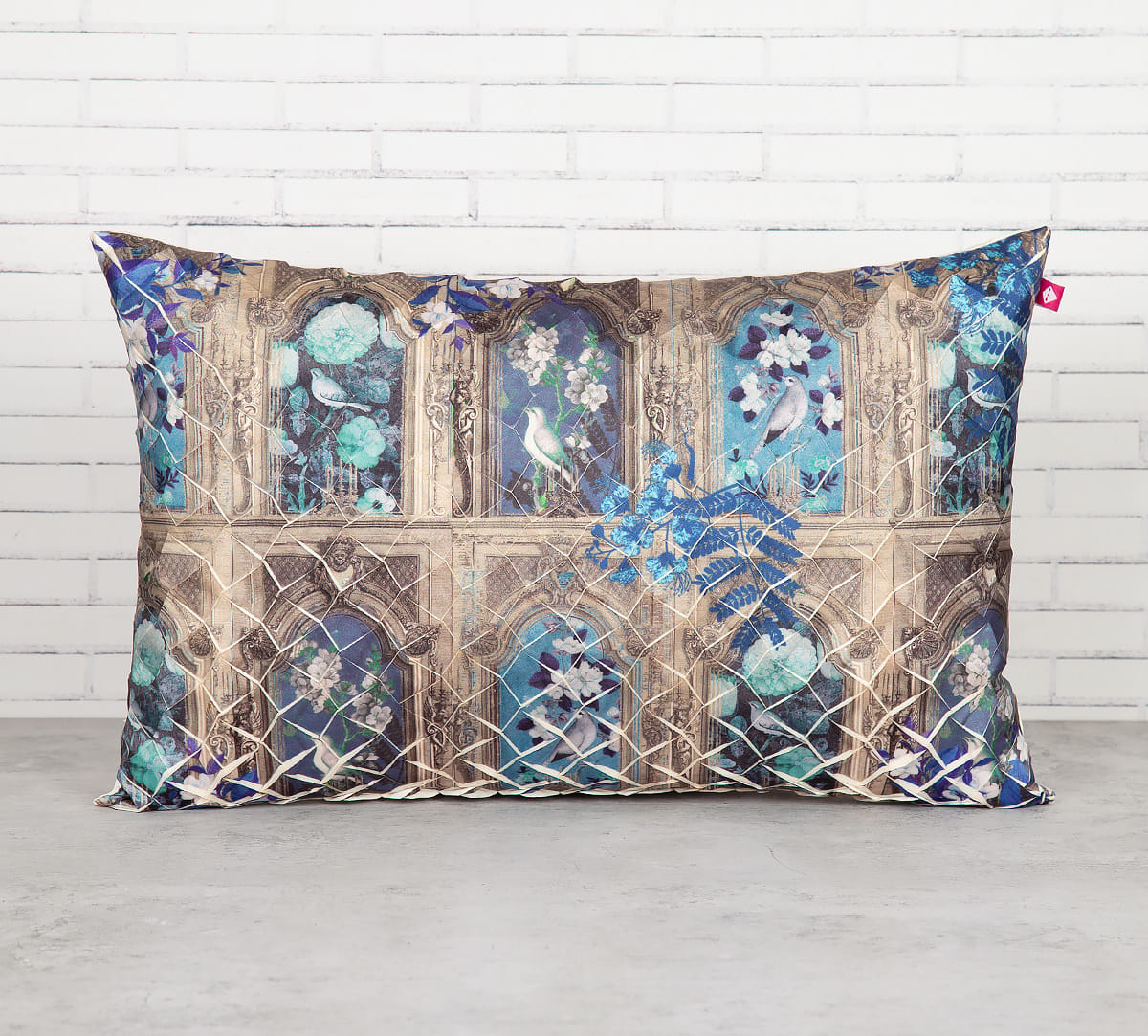 Blue Departed Memoirs 20" x 12" Decorative Scaled Cushion Cover