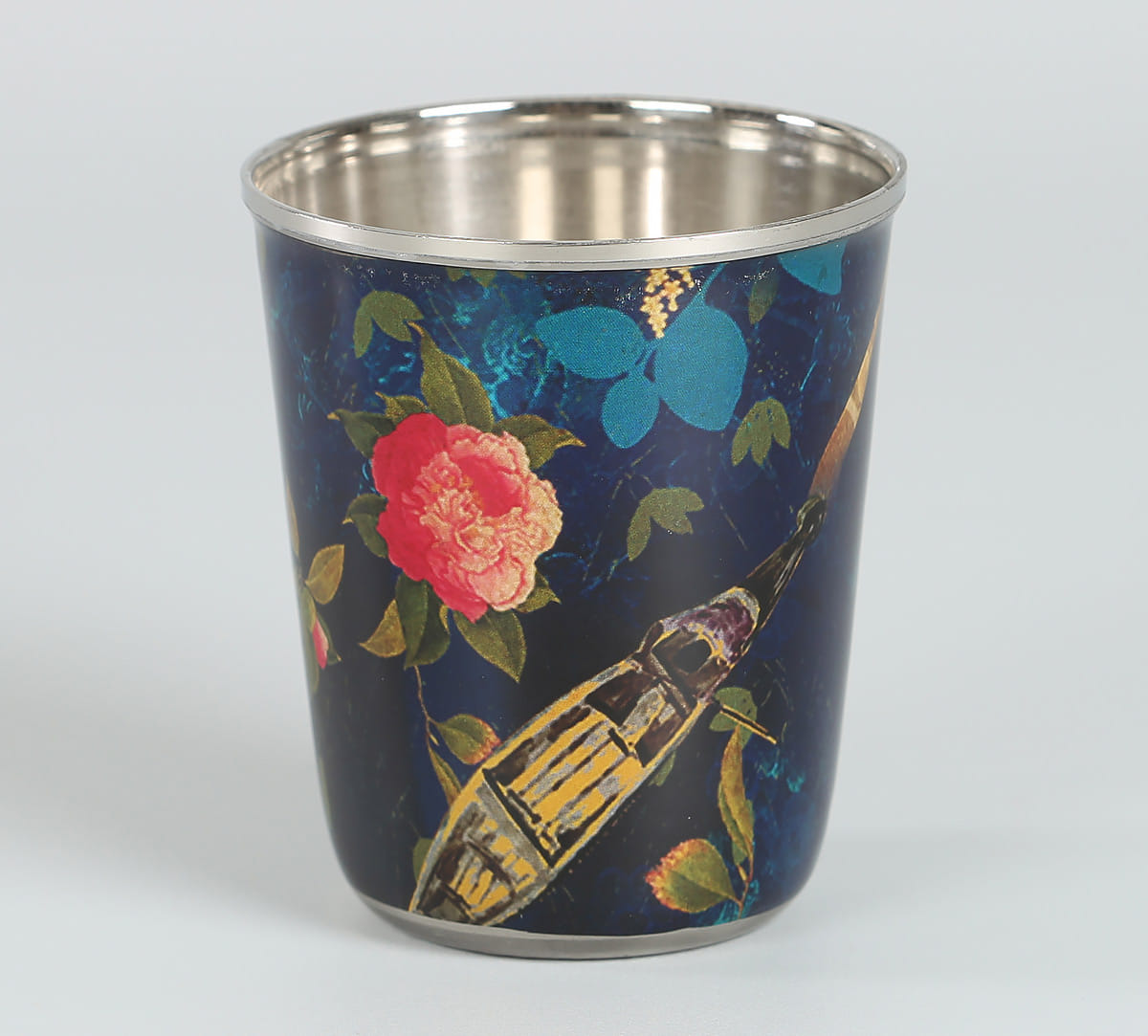 Blue Floral Lake Inception Small Steel Tumbler (Set of 2)