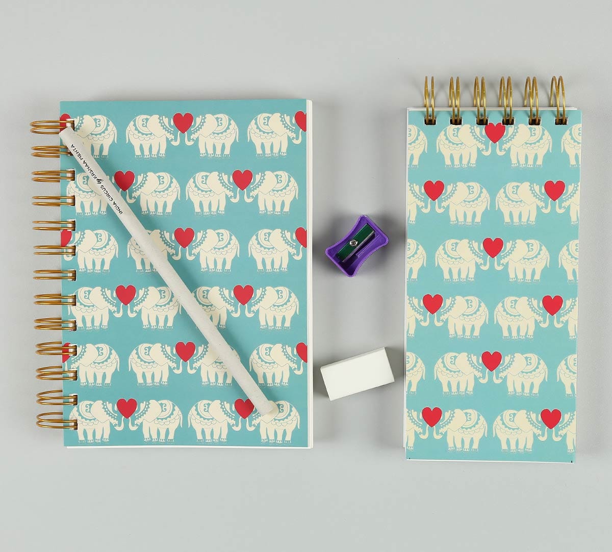 Blue Heart Tusker Stationery Combo Set