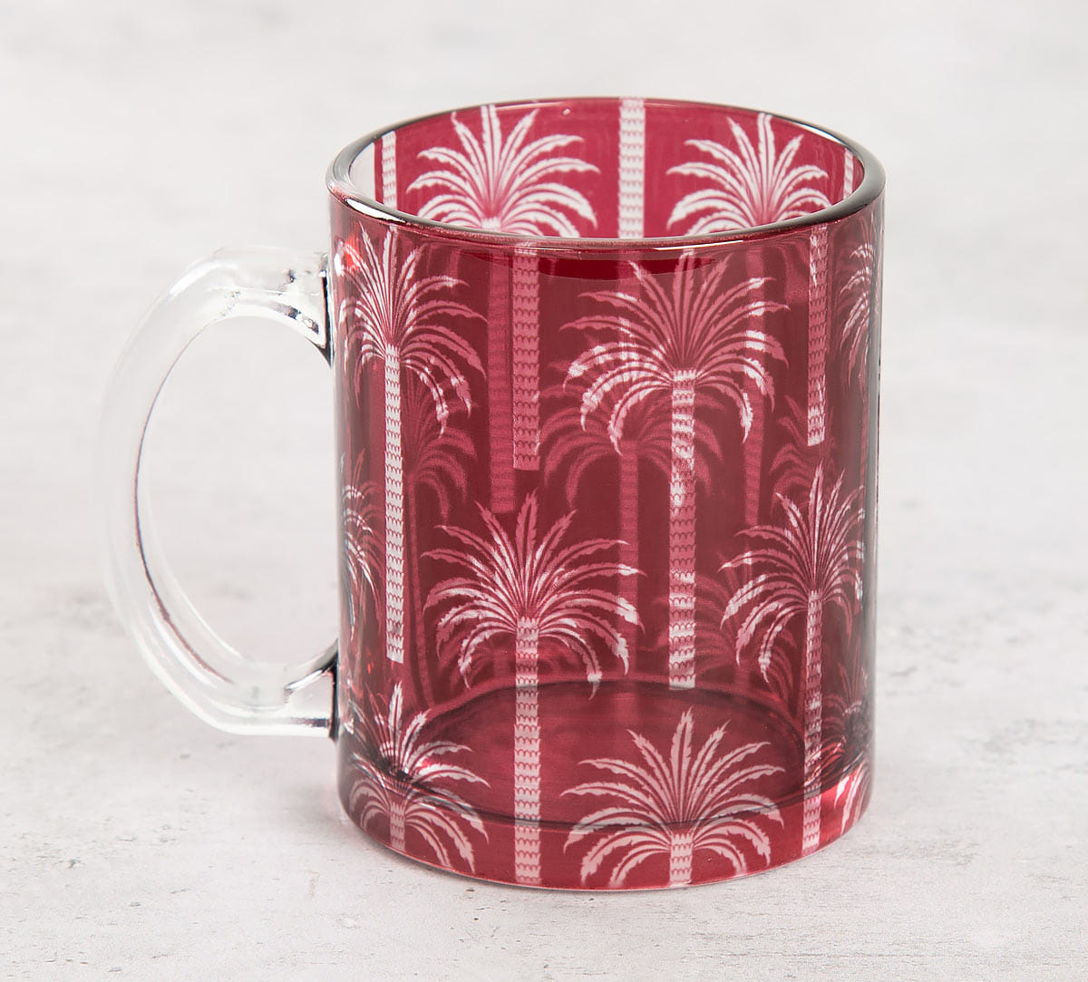 Blushed Palmeria Glass Mug