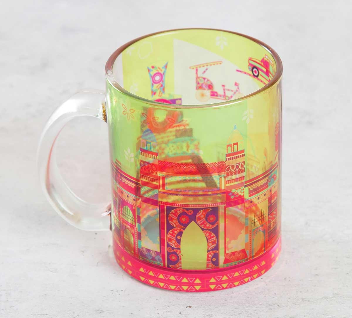 Bombay Dramatics Glass Coffee Mug