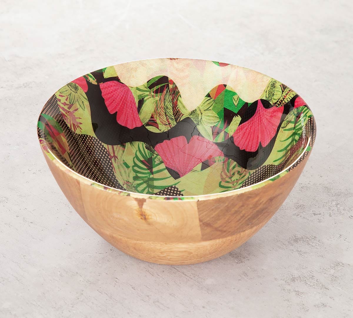 Bubbled Illusion Wooden Bowl