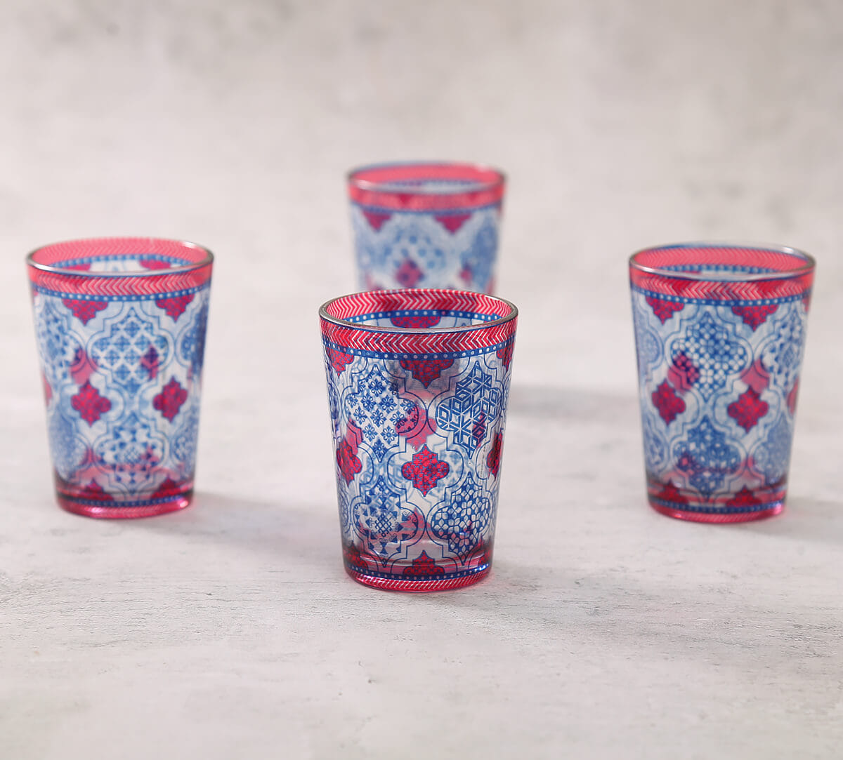 Mughal Jhali Chai Glass Set of 4
