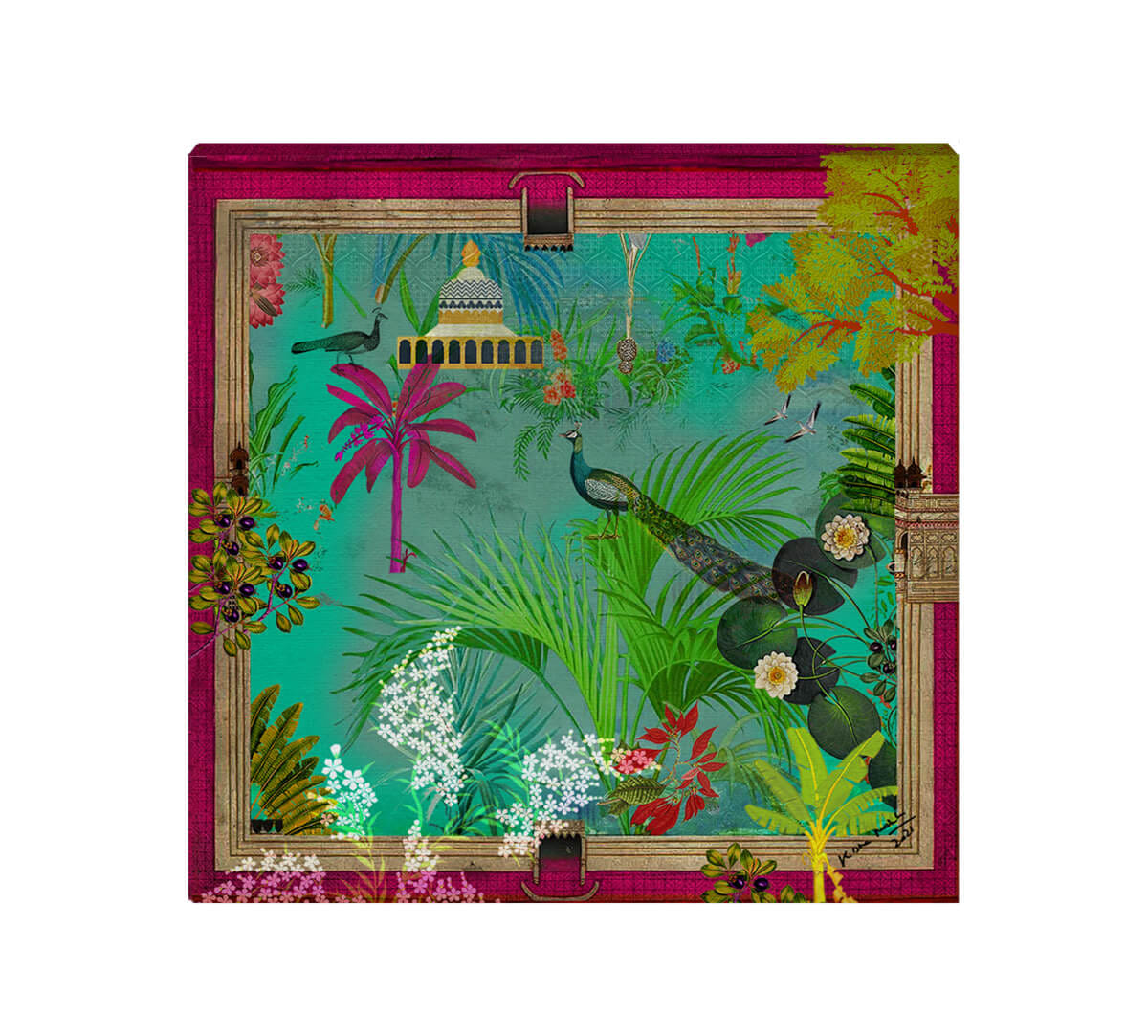 The Peacock Throne Canvas Wall Art