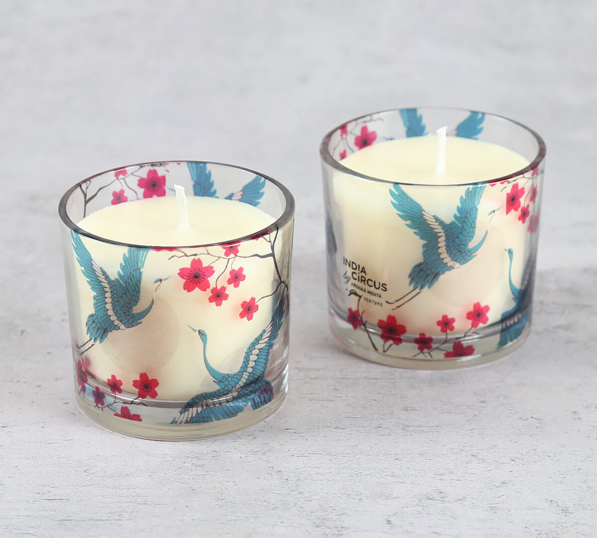 Aerial Moments Cylindrical Candle Votive Set of 2