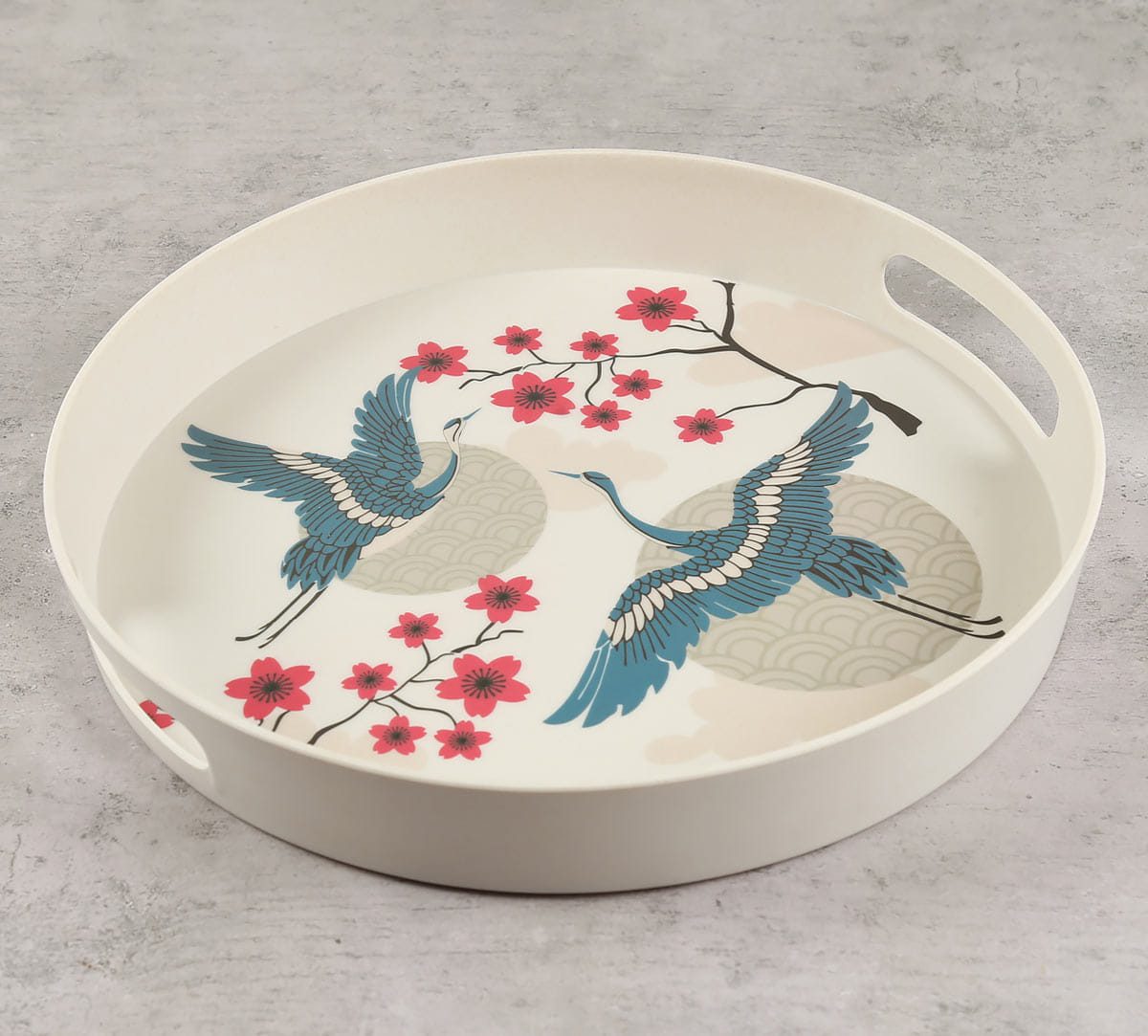 Aerial Moments Round Bamboo Tray