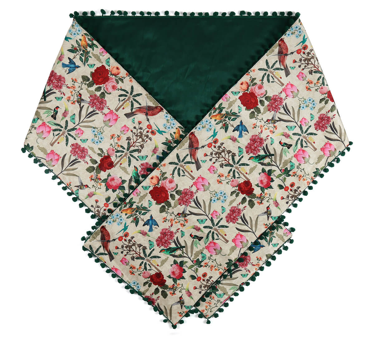 Bird Land Micro Velvet Bed and Table Runner