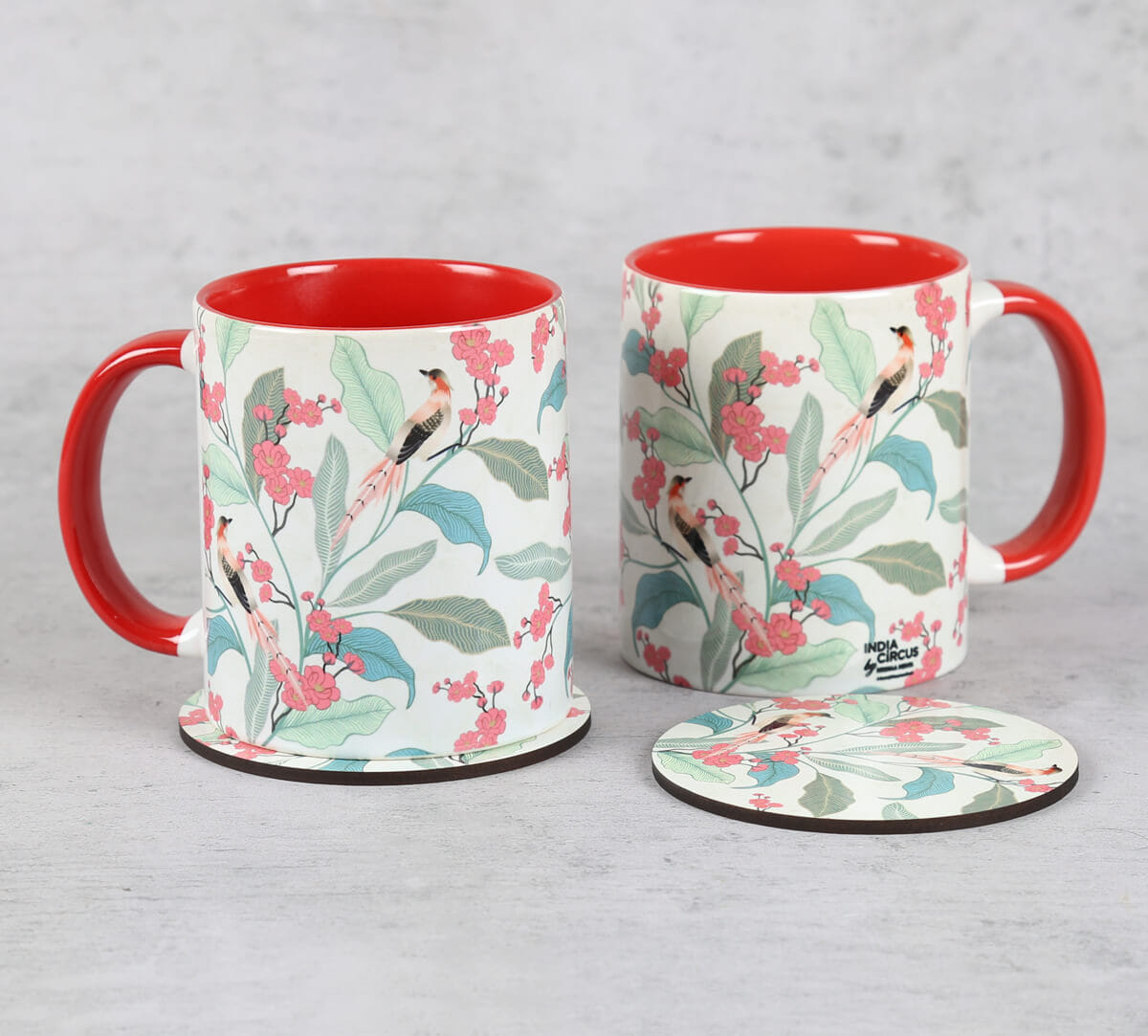 Bird land paradise Ceramic Mugs & Coasters Combo Set of 2