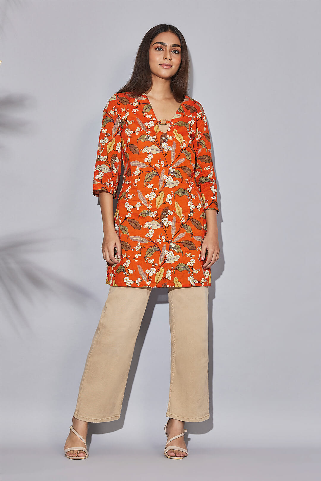 Bird Land Paradise Kaftan Kurti Short
