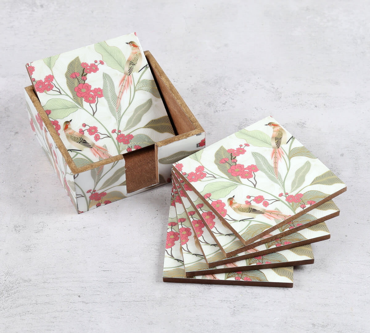 Bird Land Paradise MDF Coaster with Stand