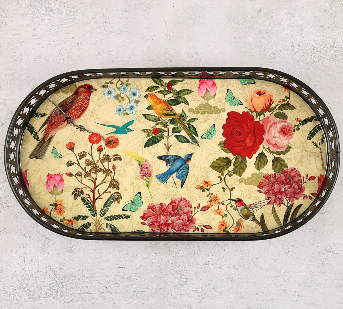 Bird Land Rectangle Iron Tray