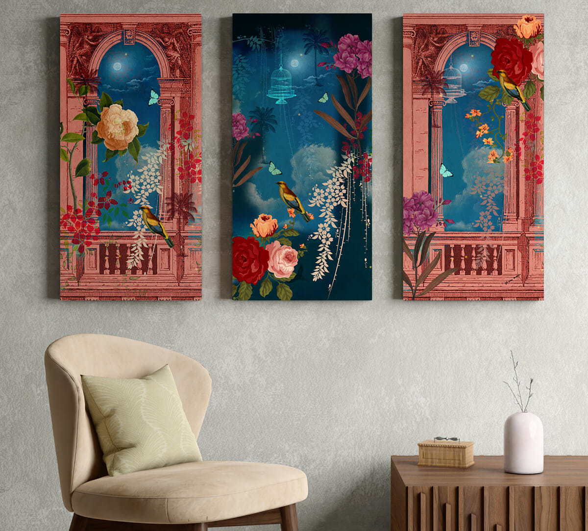 Bliss Paradise Wall Art Set of 3