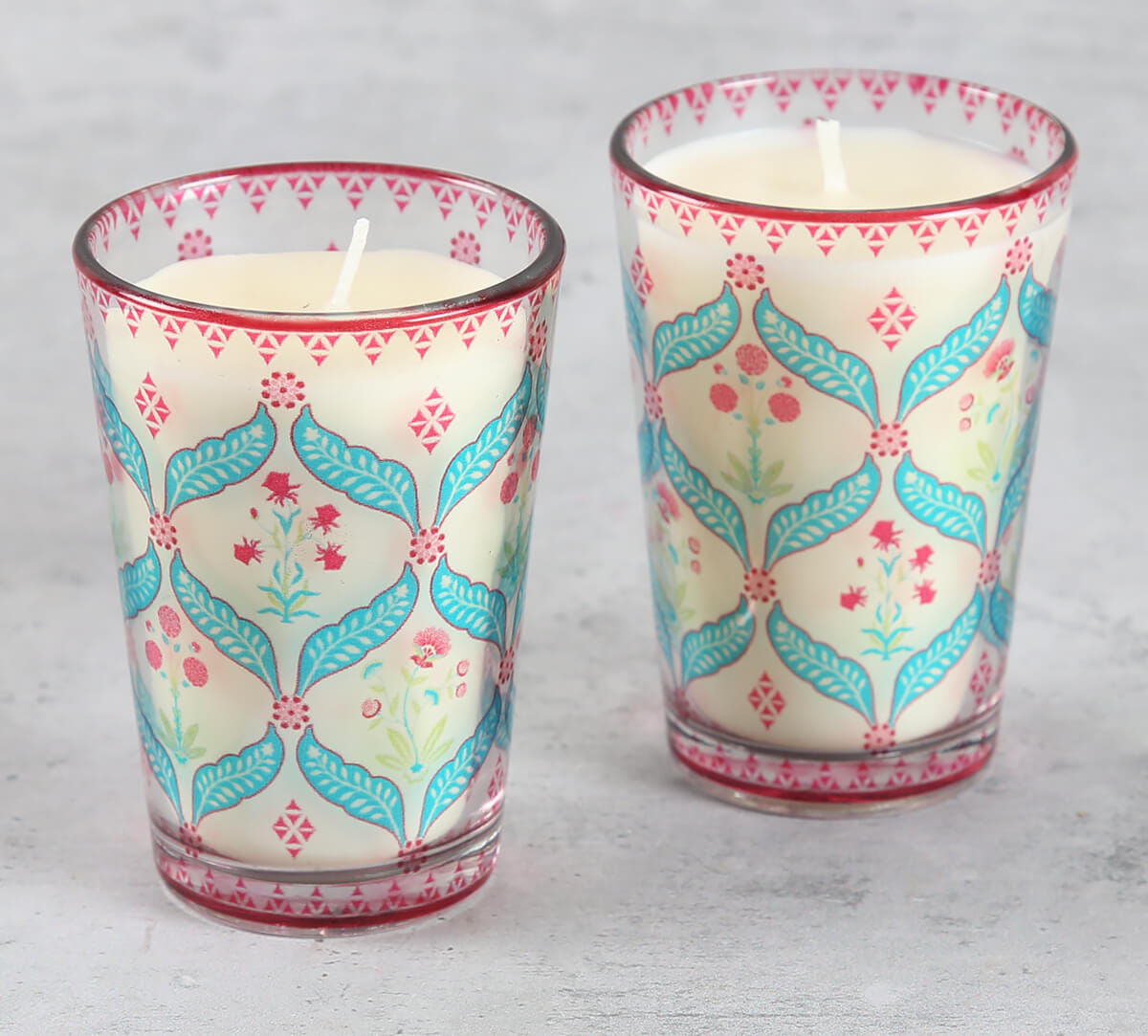 Blooming Dahlia Conical Candle Votive Set of 2