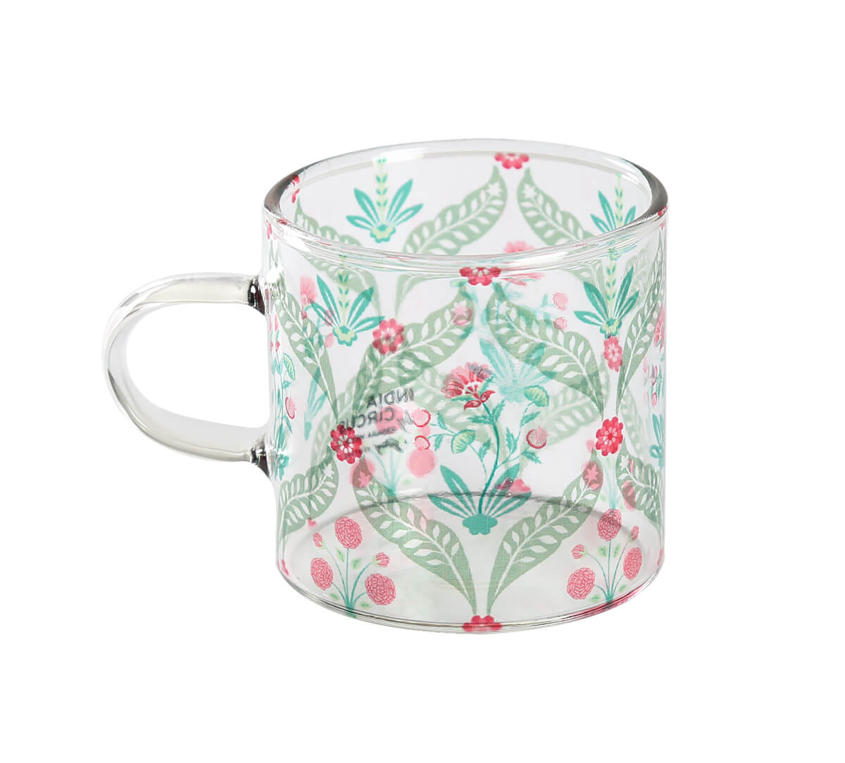 Blooming Dahlia Glass Espresso Mug Set of 4